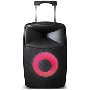 PARLANTE MOONKI MS-P112B – BLUETOOTH – 2 MICROFONOS – NEGRO