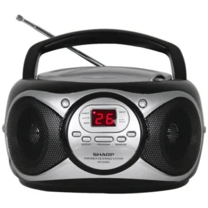 PARLANTES SHARP BOOMBOX STEREO – AM – FM – CD – AUX – NEGRO