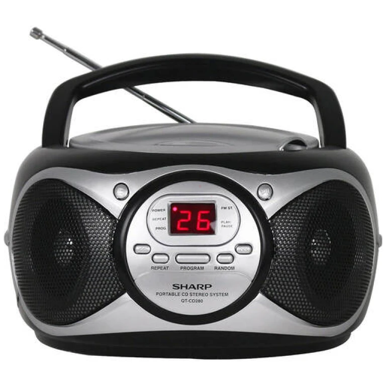 PARLANTES SHARP BOOMBOX STEREO – AM – FM – CD – AUX – NEGRO
