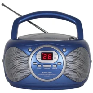 PARLANTES SHARP BOOMBOX STEREO – AM – FM – CD – AUX – AZUL