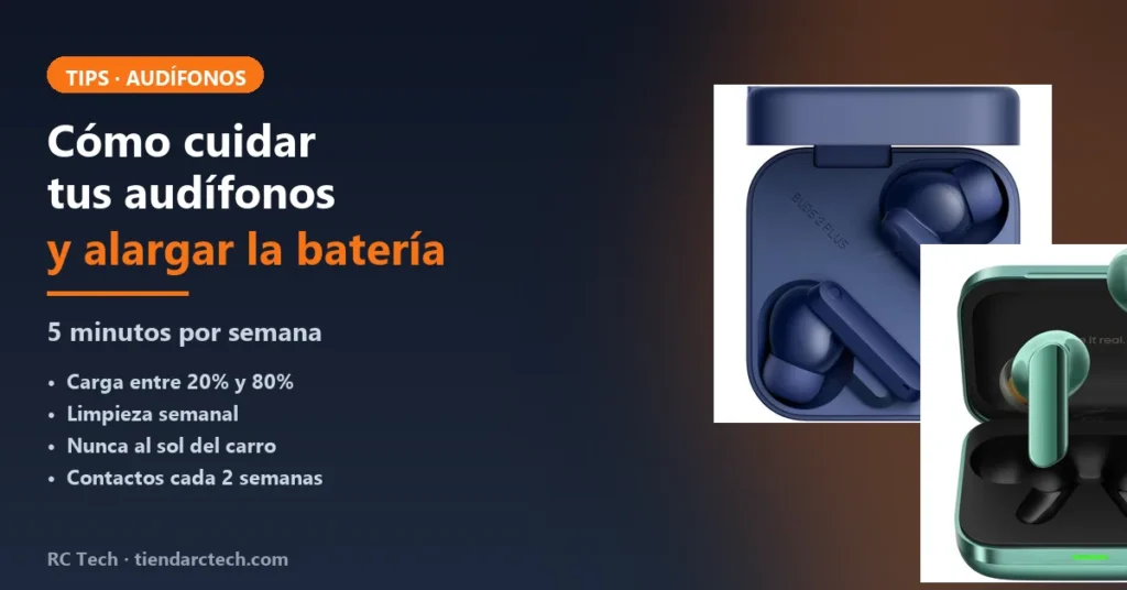Cómo cuidar tus audífonos inalámbricos y alargar la batería