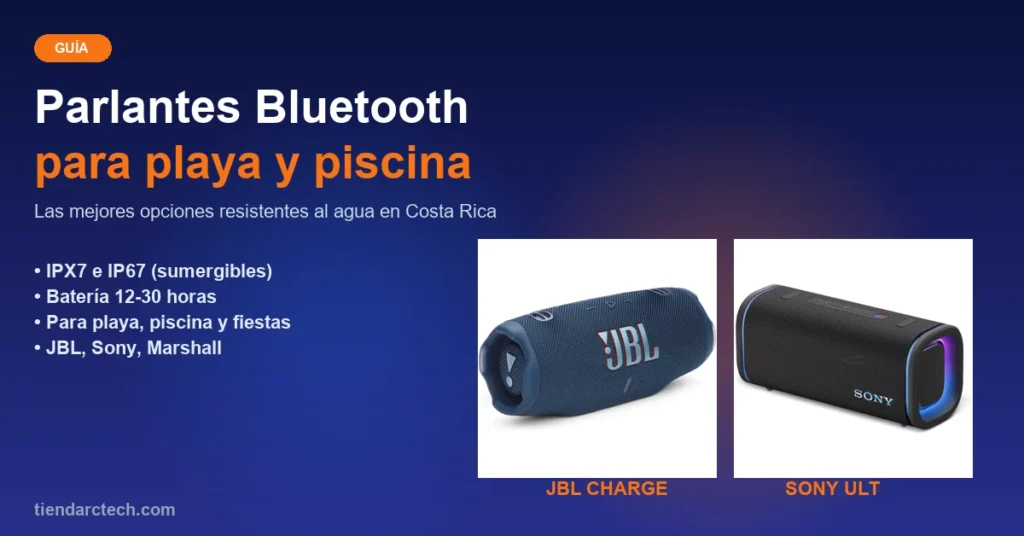 Mejores parlantes Bluetooth para playa y piscina en Costa Rica 2026