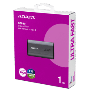 DISCO SSD EXTERNO ADATA SE880 - 1TB - USB 3.2 - GRIS - 2000 MB/s