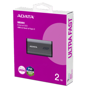 DISCO SSD EXTERNO ADATA SE880 - 2TB - USB 3.2 - GRIS - 2000 MB/s