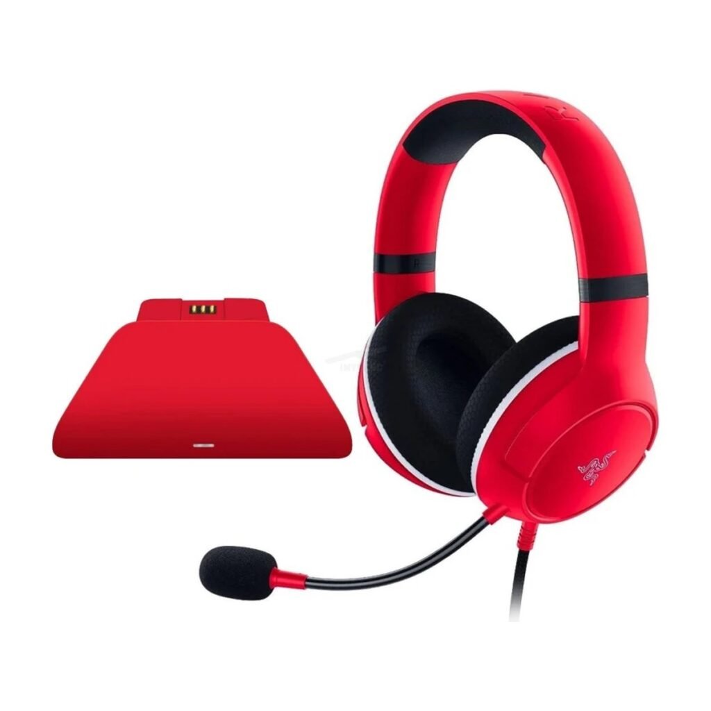 HEADSET RAZER KAIRA X XBOX BUNDLE CARGADOR CONTROL XBOX – ROJO
