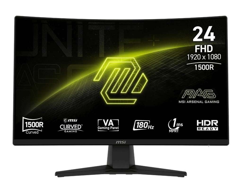 MONITOR LED 23.6" MSI MAG 242C CURVO 1MS - 180HZ - 1920X1080