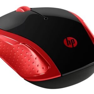 MOUSE INALAMBRICO HP 200 - NEGRO CON ROJO