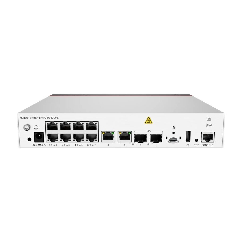 FIREWALL HUAWEI EKITENGINE USG6000E-S0 - 10 PUESTO GE RJ45 - 2 PUESTOS 10GE SFP+