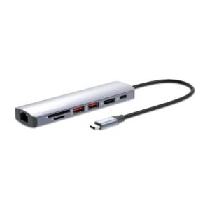 Docking Manhattan USB-C con lector de tarjetas, 7 en 1