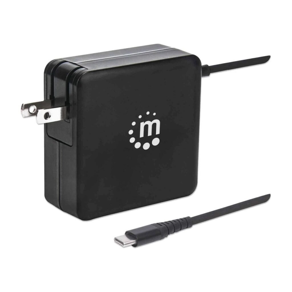 CARGADOR MANHATTAN – USB-C – USB-A – 60W – NEGRO