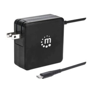 CARGADOR MANHATTAN – USB-C – USB-A – 60W – NEGRO