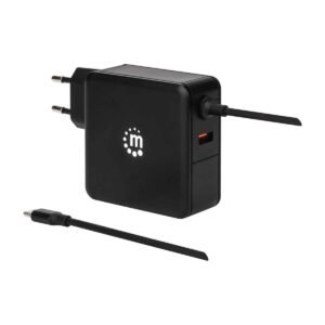 CARGADOR MANHATTAN – USB-C – USB-A – 60W – NEGRO