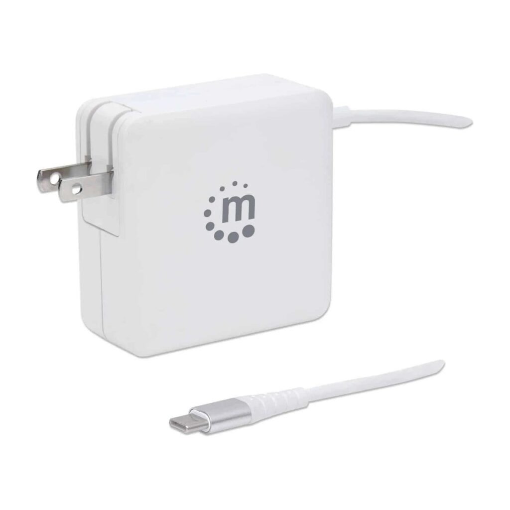 CARGADOR MANHATTAN – USB-C – USB-A – 60W – BLANCO