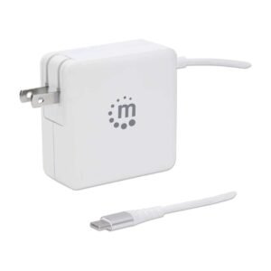 CARGADOR MANHATTAN – USB-C – USB-A – 60W – BLANCO