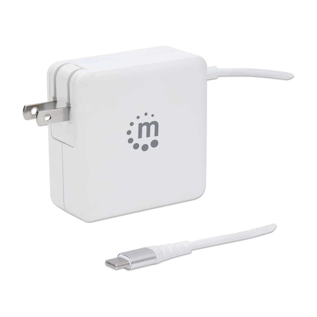 CARGADOR MANHATTAN – USB-C – USB-A – 60W – BLANCO