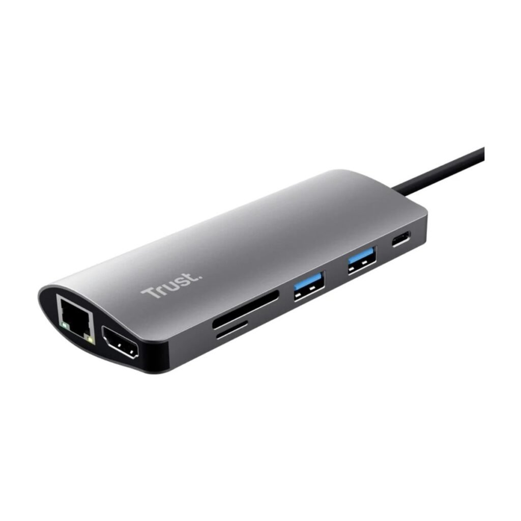 HUB TRUST USB-C A 2 USB-A – HDMI – SD – RJ45