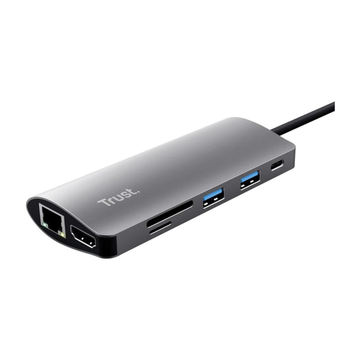 HUB TRUST USB-C A 2 USB-A – HDMI – SD – RJ45