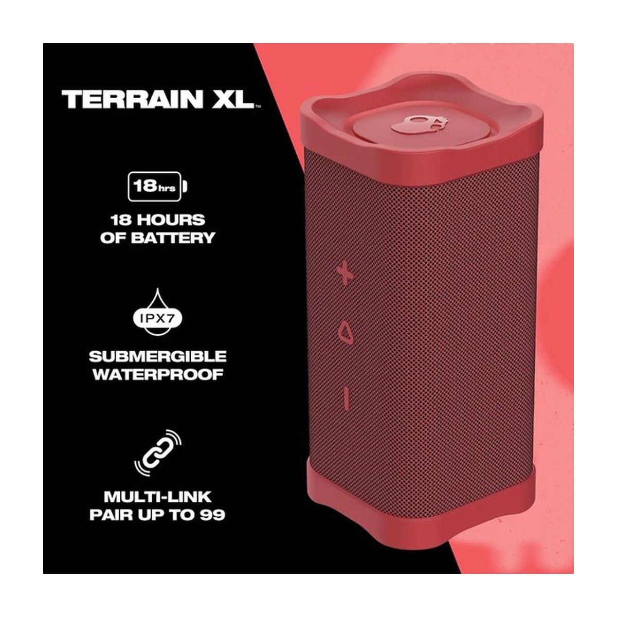 PARLANTE SKULLCANDY TERRAIN XL – BLUETOOTH – ROJO