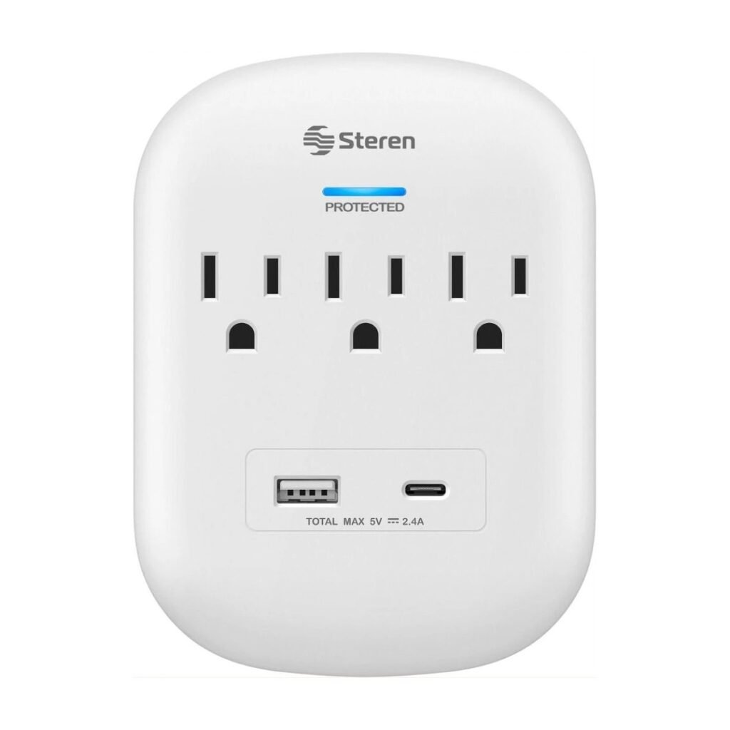 CARGADOR DE PARED STEREN – USB-C – USB