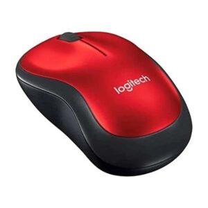 Mouse Logitech M185 - Inalámbrico - Negro-Rojo