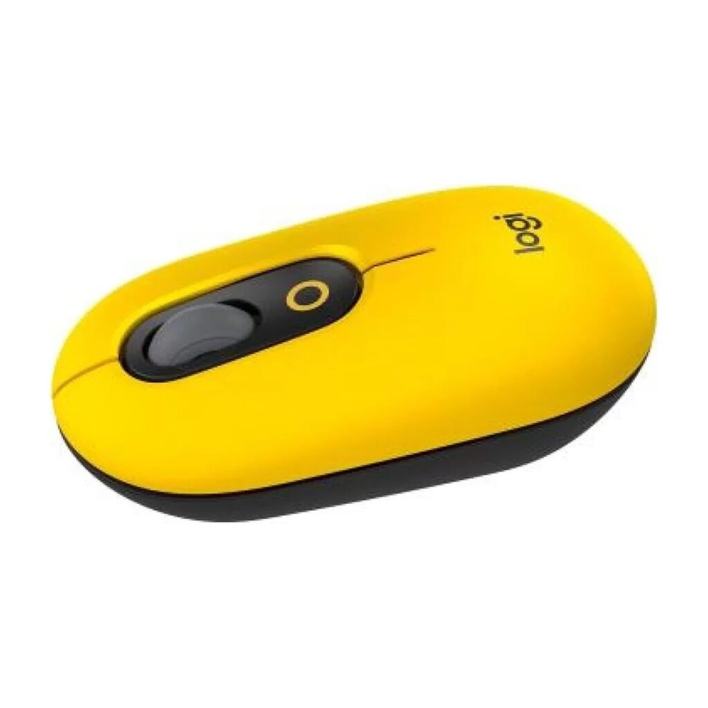 Mouse Logitech POP - Inalámbrico - Amarillo