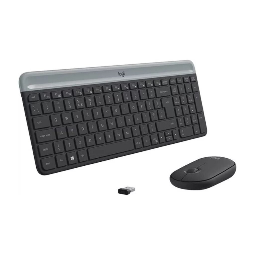 Teclado y Mouse Logitech MK470 - Inalámbrico - Slim - Negro