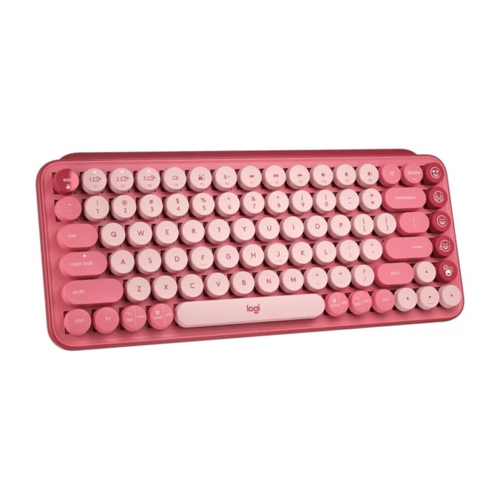 TECLADO LOGITECH POP KEYS - BLUETOOTH- ROSADO