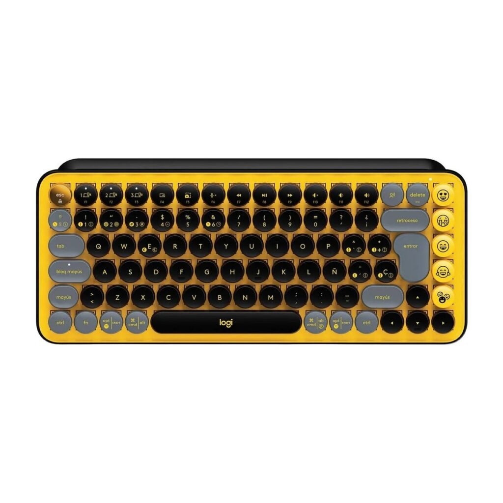 Teclado Logitech Pop Keys Mecanico - BT - Amarillo