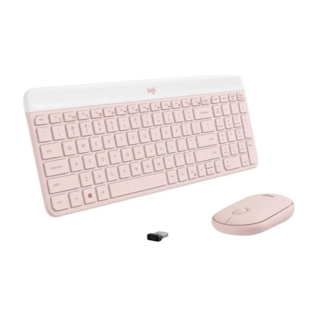 Teclado y Mouse Logitech MK470 - Inalámbrico - Rosa