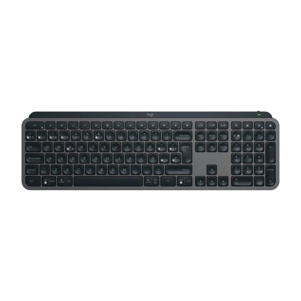 Teclado Logitech MX Keys S - Iluminado - Bluetooth - Gris