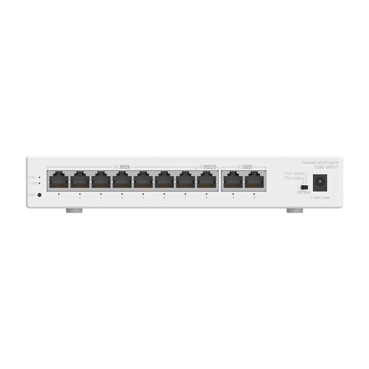 SWITCH HUAWEI EKITENGINE S380-S8P2T - 10-100-1000 - 8 PUERTOS - POE+