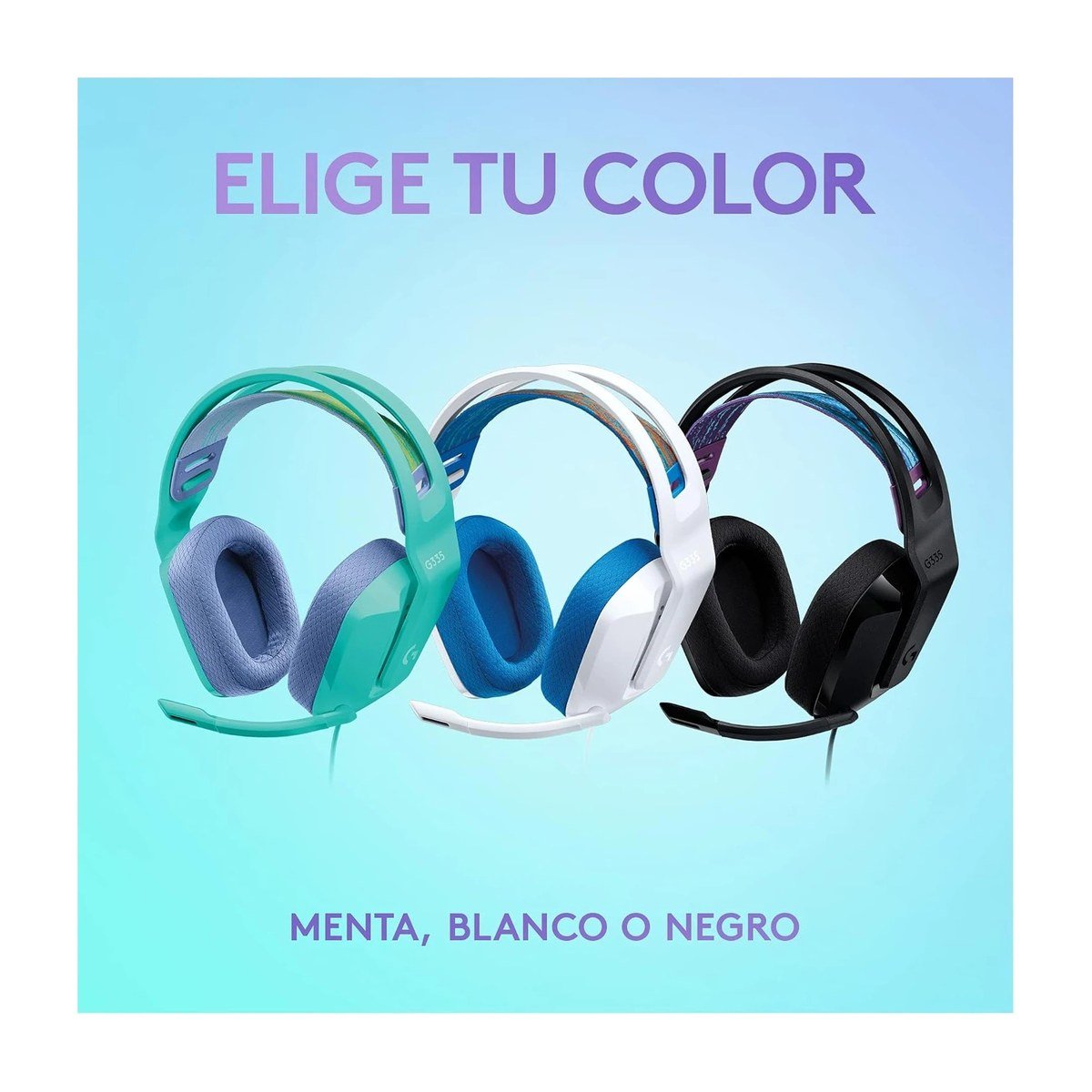 Headset Logitech Gaming G335 – Menta