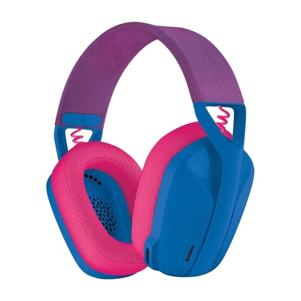 Headset Logitech G435 Gaming Inalámbrico Lightspeed – Azul con Fucsia