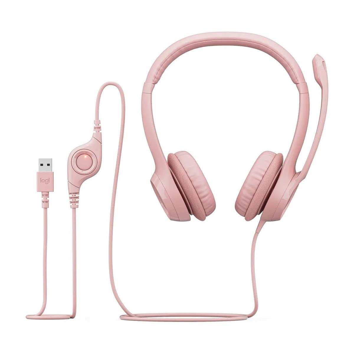 Audífonos Logitech H390 – USB – Rosa