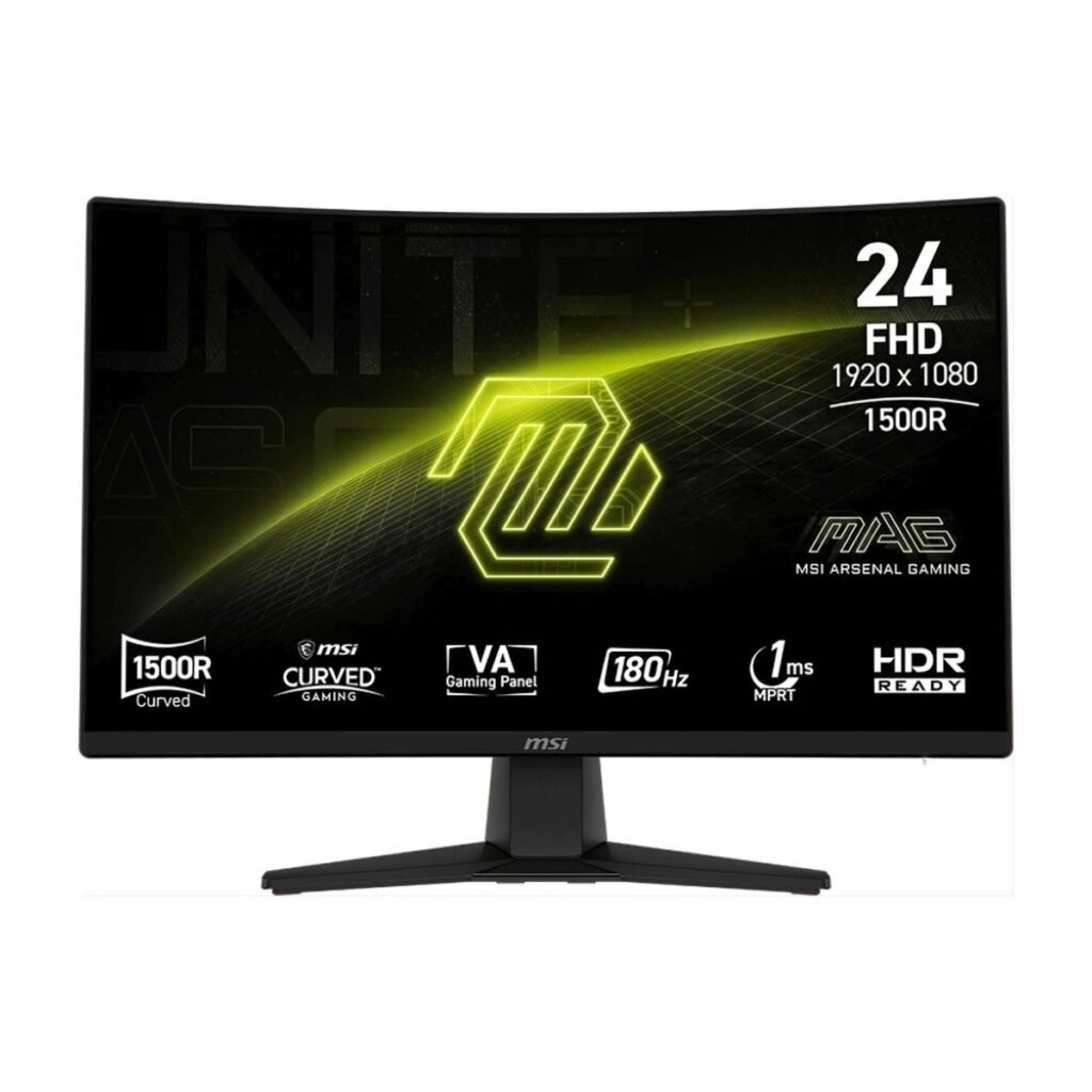 MONITOR LED 23.6" MSI MAG 242C CURVO 1MS - 180HZ - 1920X1080