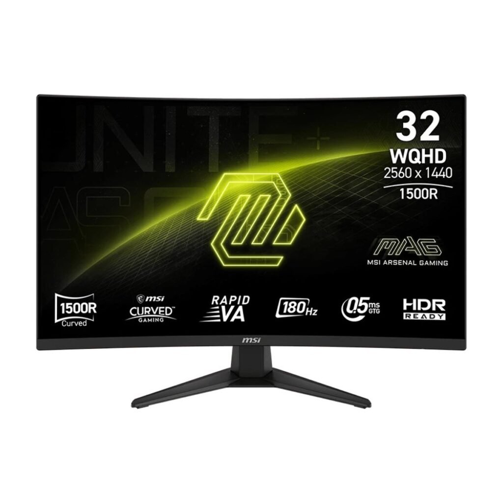 MONITOR LED CURVO 31.5" MSI MAG 321CQF E18 0.5MS - 180HZ - 2560X1440