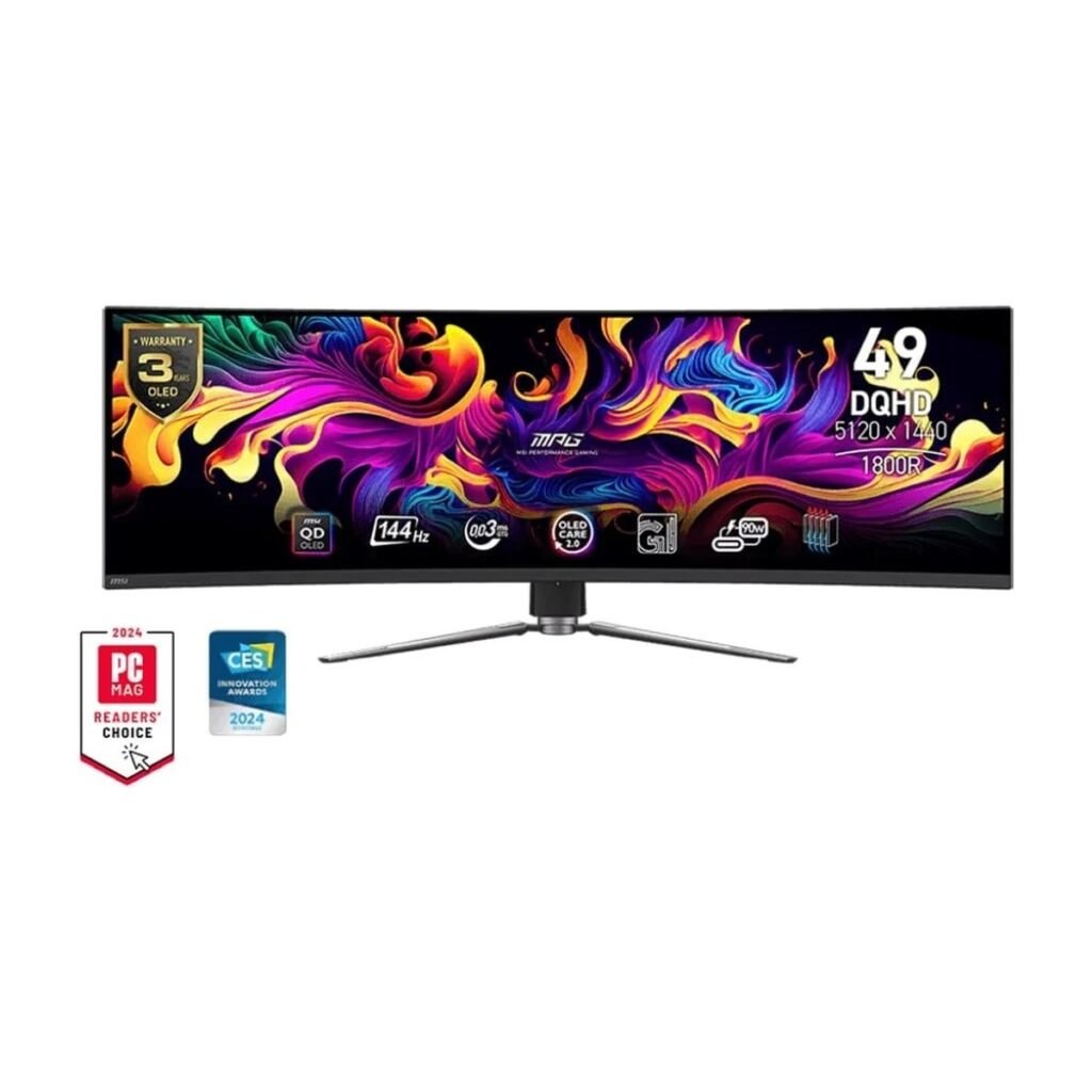 MONITOR 49" MSI MPG 491CQP QD-OLED CURVO - 0.03MS - 144HZ - 5120X1440