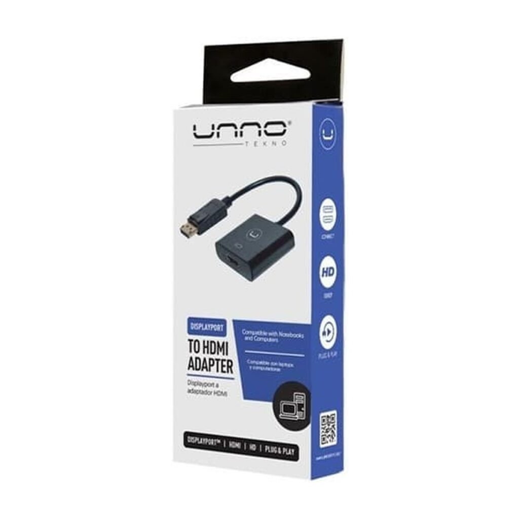 Unno Adaptador DISPLAY PORT a HDMI – AD3004BK