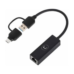 Adaptador USB UNNO TEKNNO Ethernet 2 in 1 – AD3007BK