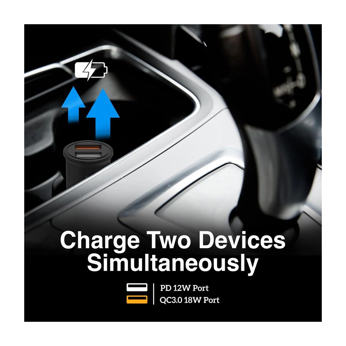 CARGADOR PARA CARRO – ARGOM – 2 USB
