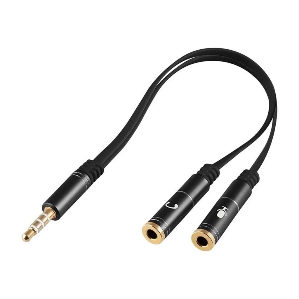 ADAPTADOR DE AUDIO ARGOM 3.5MM MACHO A DOBLE 3.5MM HEMBRA