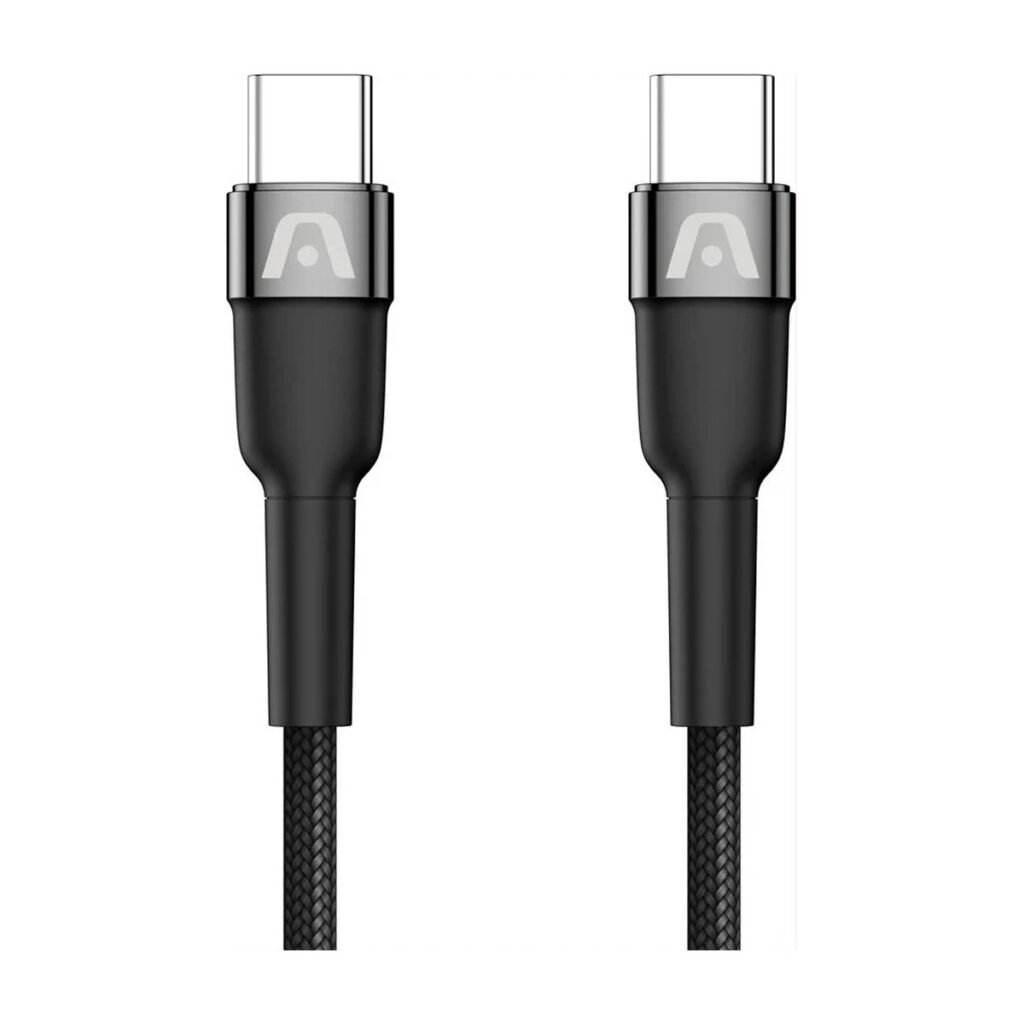 CABLE ARGOM TRENZADO USB-C A USB-C – 65W – 1.8 METROS