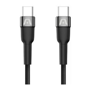 CABLE ARGOM TRENZADO USB-C A USB-C – 65W – 1.8 METROS