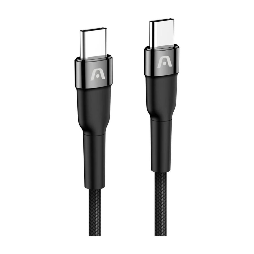 CABLE ARGOM TRENZADO USB-C A USB-C – 100W – 1.8 METROS