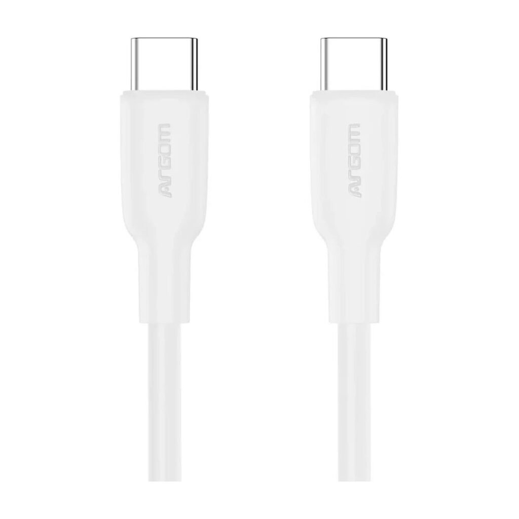 Cable Argom USB-C a USB-C 65W Carga Rapida 1.8M Blanco