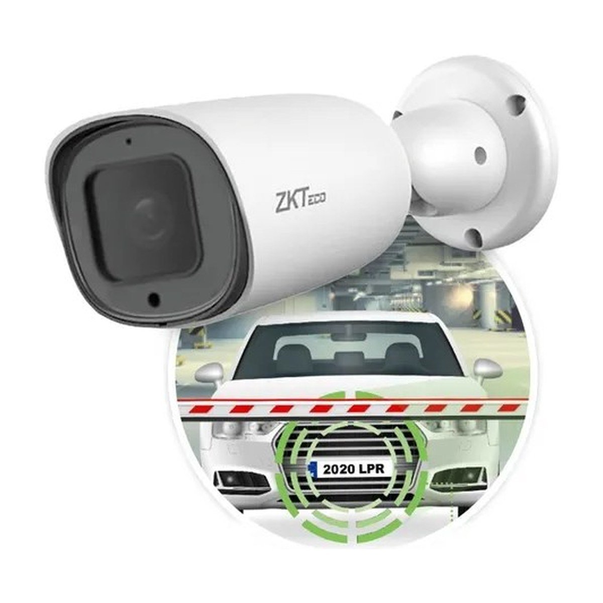 Cámara Bullet Zkteco – IP – 2MP – IR 50M – IP67 – RECONOCIMIENTO DE PLACAS (Empaque Dañado)