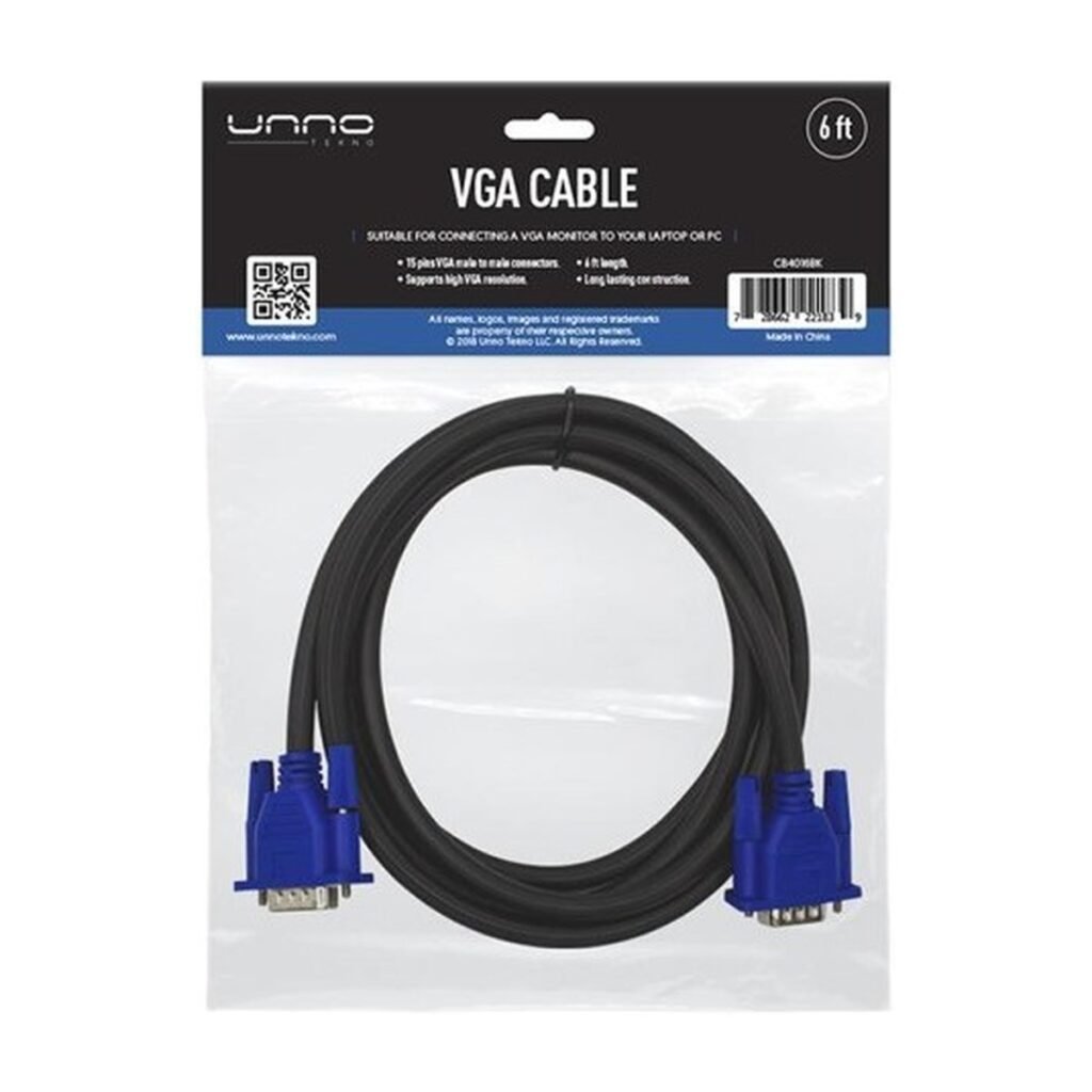 Cable Unno VGA 1.8m – CB4016BK