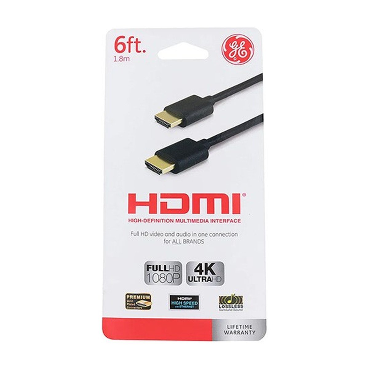Cable General Electric HDMI a HDMI – FHD – 1,8Mts – 33574