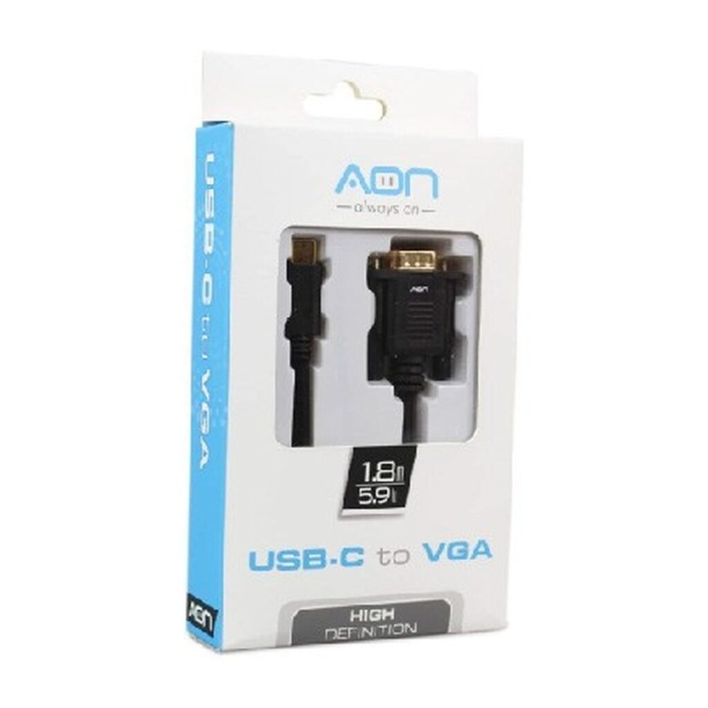 Aon Adaptador USB-C a VGA – 3.0m/9.8ft (AO-CB-5102)