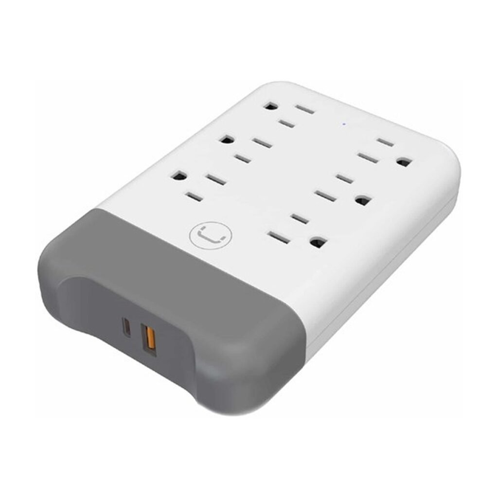 Regleta de Pared UNNO TEKNO de 6 EN 1 – USB – PW5084WT